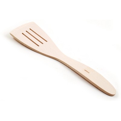 Pacific Merchants 12 Beechwood Large Curved Wooden Spatula / Turner with  Holes