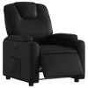 vidaXL Black Faux Leather Electric Recliner Chair - Motorized Reclining Armchair with Cup Holders for Living Room/Office - 3 of 4