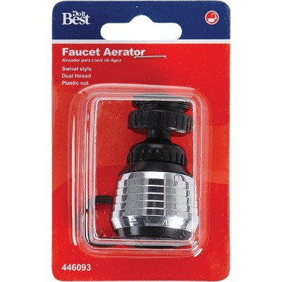 Black and Chrome Swivel Style Faucet Aerator