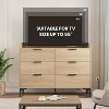 Nasitip 6-Drawer Dresser for Bedroom, 47.2in Wide Drawer Dresser-Wooden Closet Storage Chest for Living Room - 2 of 4