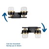 Progress Lighting Beckner 2-Light Vanity Light, Matte Black, Industrial-Style Shades, Damp Rated - 2 of 4