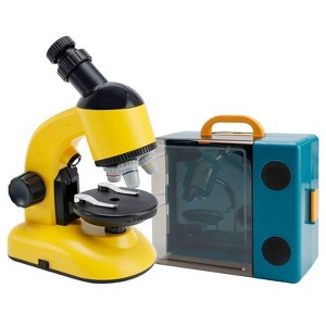 Topteng Kid Microscope Kit Set, Rotating Microscope, Educational Science Toys for Kids, Yellow - 1 of 4