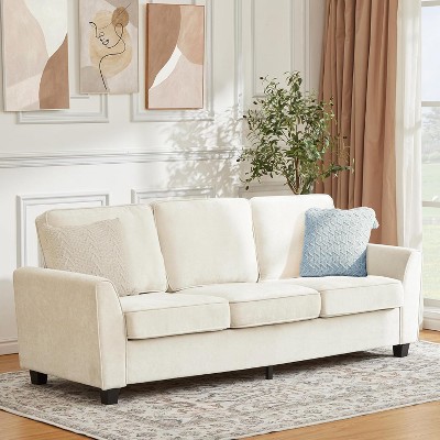 83" Oversized Chenille Sofa for Living Room, Three-Seater Cloud Couch, Mid-Century Modern Upholstered Sofa, for Living Room, Bedroom