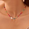 Turandoss Colorful Beaded Initial Necklaces for Girls Women, Gold Choker Necklace for Teen Girl, Teen Girl Gifts Trendy Stuff, Gifts for Girls 8-18 - 3 of 4