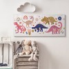 Stupell Industries Happy Whimsical Dinosaurs with Rainbow Florals, 17" x 40" - 2 of 4