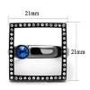Slickblue Women's Capri Blue & Clear Synthetic Crystals Accent Ring, 3 Novelty Designs, Light Black, Sizes 5-10 - 2 of 4