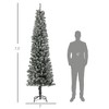 FURNIinspire Artificial Trees Tall Artificial Christmas Tree With Metal Stand For Home, Holiday Party, Christmas Decor, Green, 26.8"*26.8"*88.6" - 3 of 4