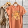 Simply Sage Market Fall Floral Glitter Garment Dyed Tee - 2 of 4