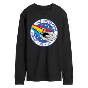 Men's - Star Trek - Enterprise Mission Patch Long Sleeve Graphic T-Shirt - 1 of 4
