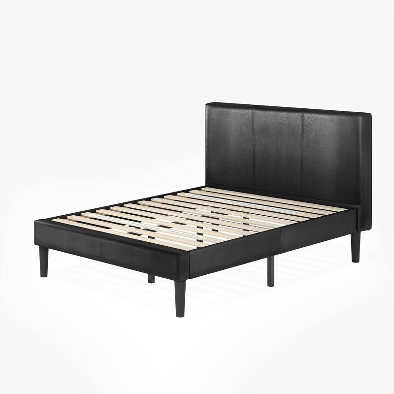 Full Faux Leather Upholstered Platform Bed Frame Black - Zinus, 6 of 7
