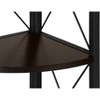 Vynxaria 60" Corner Bookshelf - Modern 4-Tier Etagere with Black Metal Frame - 4 of 4