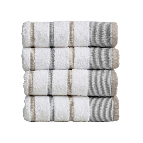 Grey Striped Hand Towel
