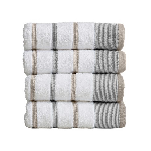 6 Piece White Popcorn cotton Bath Towel Set (2 Bath Towels, 2 Hand Tow -  The Clean Store