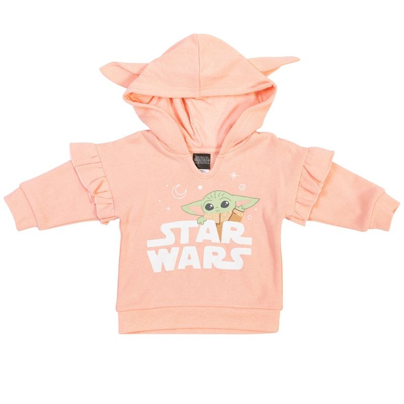 Star Wars Star Wars The Mandalorian The Child Baby Girls Fleece Pants Bodysuit and Pullover Hoodie 3 Piece Outfit Set Newborn to Infant , 2 of 8