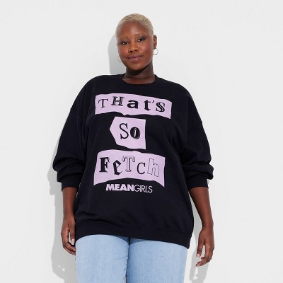 Women's Mean Girls That's So Fetch Graphic Sweatshirt - Black 3x : Target