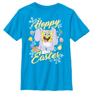 Boy's SpongeBob SquarePants Colorful Hoppy Easter T-Shirt - 1 of 4