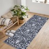 Coolmee Area Rug for Living Room, Washable Rug Low Pile Retro Accent Floral Rug Non-Slip Foldable Carpet for Bedroom, Dining Room - 2 of 4