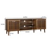 LOVSON 63 inch TV stand with 2 grille door cabinets&adjustable entertainment center, for medieval modern TV cabinets with 55+ inch TVs - 3 of 4
