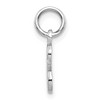 Black Bow Jewelry 14k White Gold, Sadie Collection, Mini Satin Script Initial E Charm - 2 of 4