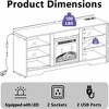 QingMoon TV Stand with Electric Fireplace, Entertainment Center with LED Lights and USB Charging Outlet, Media Console Table for Living Room - 4 of 4