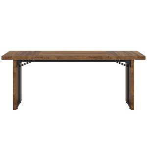 Resenkos Rectangular Dining Table, 71" Farmhouse Breakfast Table for 6 to 8 People,Brown - 1 of 4