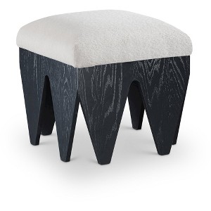 Meridian Furniture,Altair Velour Fur Fabric Bench - 1 of 4