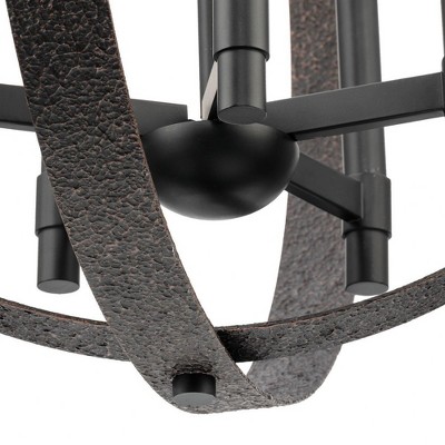 Allegheny Matte Black 12-Light Steel Chandelier