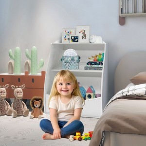 32.2" Toy Storage Organizer, Kids Bookshelf, Children's Toy Shelf, Toddler Book Shelf for Bedroom, Nursery, Hallway, School - 1 of 4
