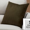 TopComfy Support Pillow Decorative Throw Pillow with Floral Pattern for Sofa or Bed Use, Green, 17"*17"*2" - 2 of 4