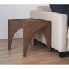 HomeRoots 24" Brown Wood Modern Arched Square End Table - 2 of 4