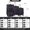 4-Piece Softside Luggage Set with Spinner Wheels, Expandable Lightweight Terylene Suitcases 16", 20", 24", 28" for Travel-Cuddlewood - 4 of 4