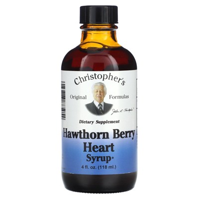 Christopher's Original Formulas Hawthorn Berry Heart Syrup, 4 fl oz (118 ml)