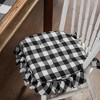 Annie Buffalo Check Black Ruffled Chair Pad 16.5x18 - 4 of 4