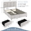 Yaheetech Upholstered Bed Frame with Adjustable Headboard - 3 of 4