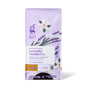 Naturally Flavored Lavender Vanilla with Other Natural Flavors Light Roast Ground Coffee - 12oz - Good & Gather™ - 1 of 4