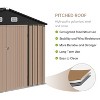 12x10 FT Outdoor Storage Shed with Lockable Door – Large Garden & Utility Shed with Updated Frame, Waterproof Design for Patio, Lawn, Poolside - 4 of 4