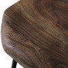 26" Gavin Sculpted Counter Height Barstool Dark Brown/Black - Stylecraft: Solid Acacia Wood, Iron Base - 2 of 4