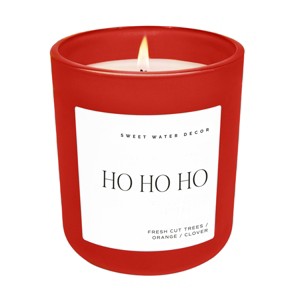 Sweet Water Decor Ho Ho Ho 15oz Matte Candle - Red - 1 of 3