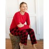 Leveret Womens Cotton Top Flannel Pant Pajamas - 2 of 3