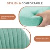 GlasFlength Modern Fabric Seating Sets with Wheels, Armless and Adjustable Swivel Office Desk Chairs, for a Variety of Occasions, Green, 21"*21"*18" - 2 of 4