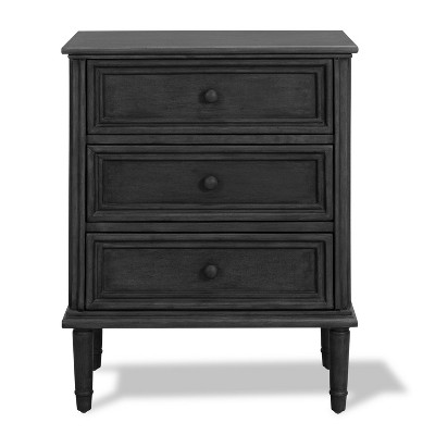 Webster 3 Drawer Storage Cabinet Dark Gray - Finch