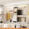 Aheaplus 120'' Adjustable Closet Organizer, Large Closet System with Storage Drawers and Hanging Rods - 3 of 4
