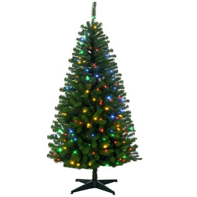 6' Artificial Prelit Christmas Trees with Warm White or Colorful LED Lights