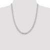 Black Bow Jewelry 6.5mm Sterling Silver Hollow Flat Open Curb Chain Necklace - 3 of 4