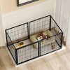 Okak 48/63.7IN Dog Crate with High Tensile Strength Metal Wire, Dog Cage with Safe Top Cover and Flexible Front Door, Dog Fence for Medium Dogs - 3 of 4