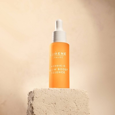 Lumene Valo Glow Boost Essence Serum with Vitamin C & Hyaluronic Acid - 1 fl oz: Facial Treatment, Liquid, Berry Scent, Vegan