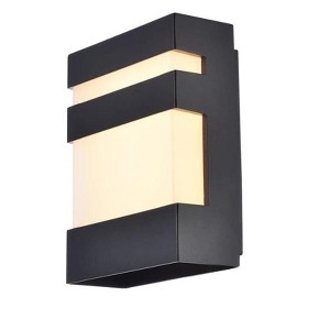 Elegant Lighting Raine Integrated LED wall sconce in black - 1 of 4