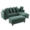 YOOCOZZ Upholstered Sectional Sofa L-shaped Sofa with Ample Storage Space,Movable Ottoman and Six Throw Pillows - 4 of 4