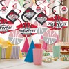 Big Dot of Happiness Red Basketball - Let The Madness Begin - College Basketball Party Hanging Decor - Party Decoration Swirls - Set of 40 - 2 of 4