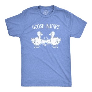 Mens Goose Bumps T Shirt Funny Knuckles Bird Fist Bump Graphic Novelty Tee - Crazy Dog Men's T Shirt - 1 of 4